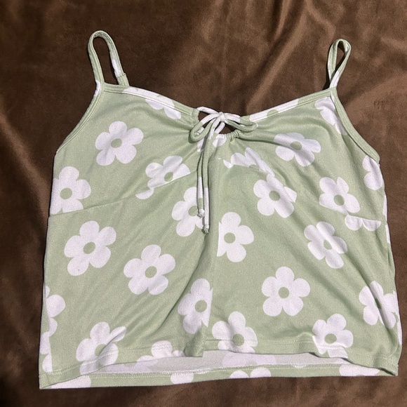 Gilly Hicks Mint Green Floral Top - Picture 1 of 2